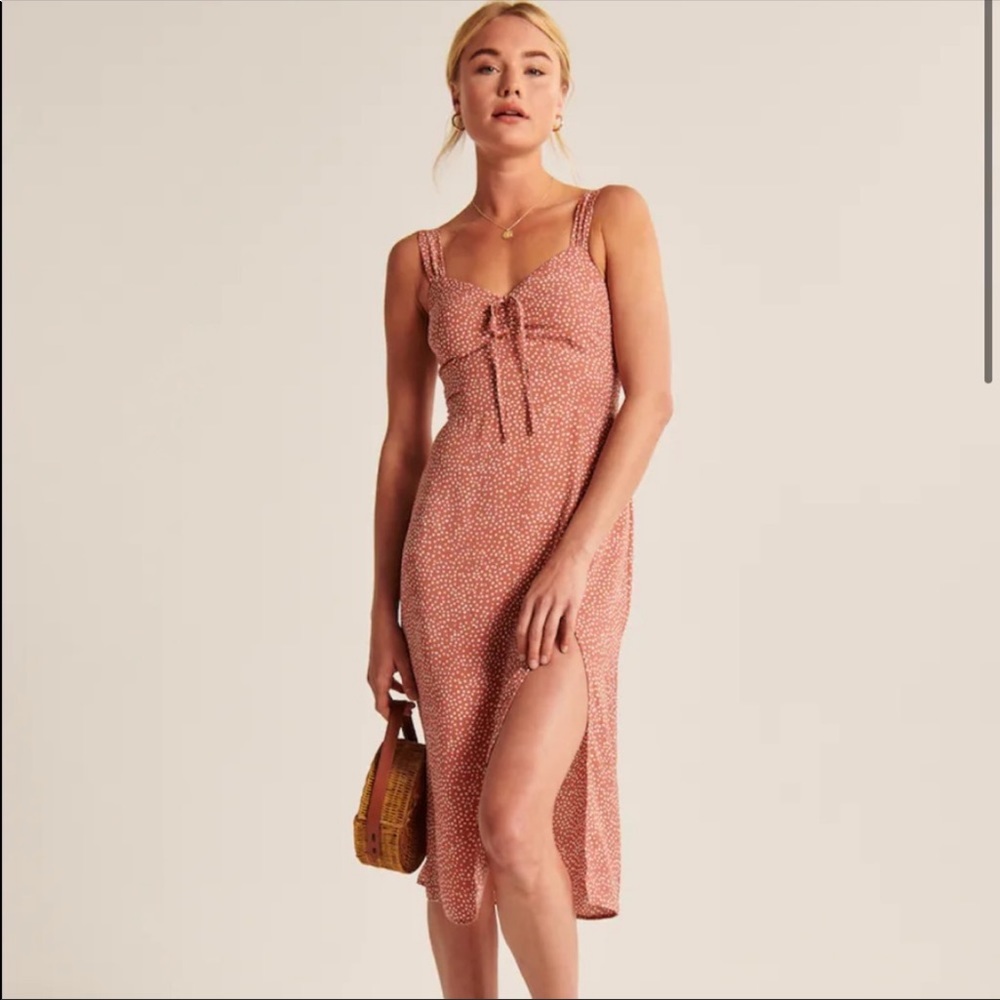[A&F] Cinch Front Midi Dress